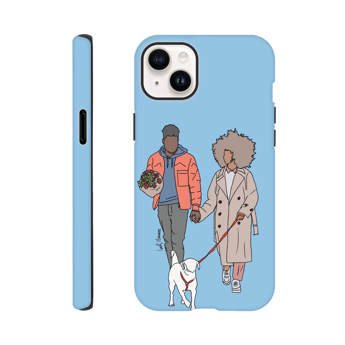 Custom Faceless Portrait Illustration Tough Phone cases