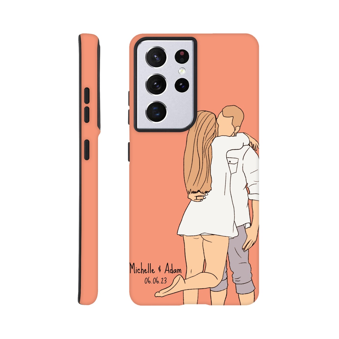 Custom Faceless Portrait Illustration Tough Phone cases