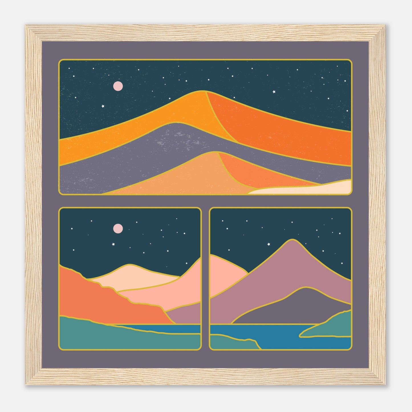 Mid Century Collage Mountains