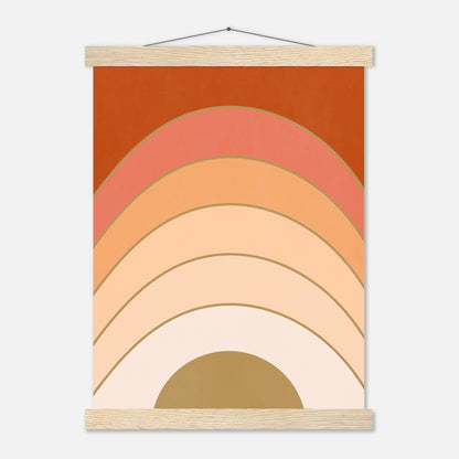 Abstract Gradient Sunrise Wall Art Print