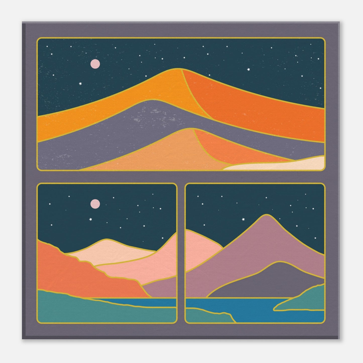 Mid Century Collage Mountains