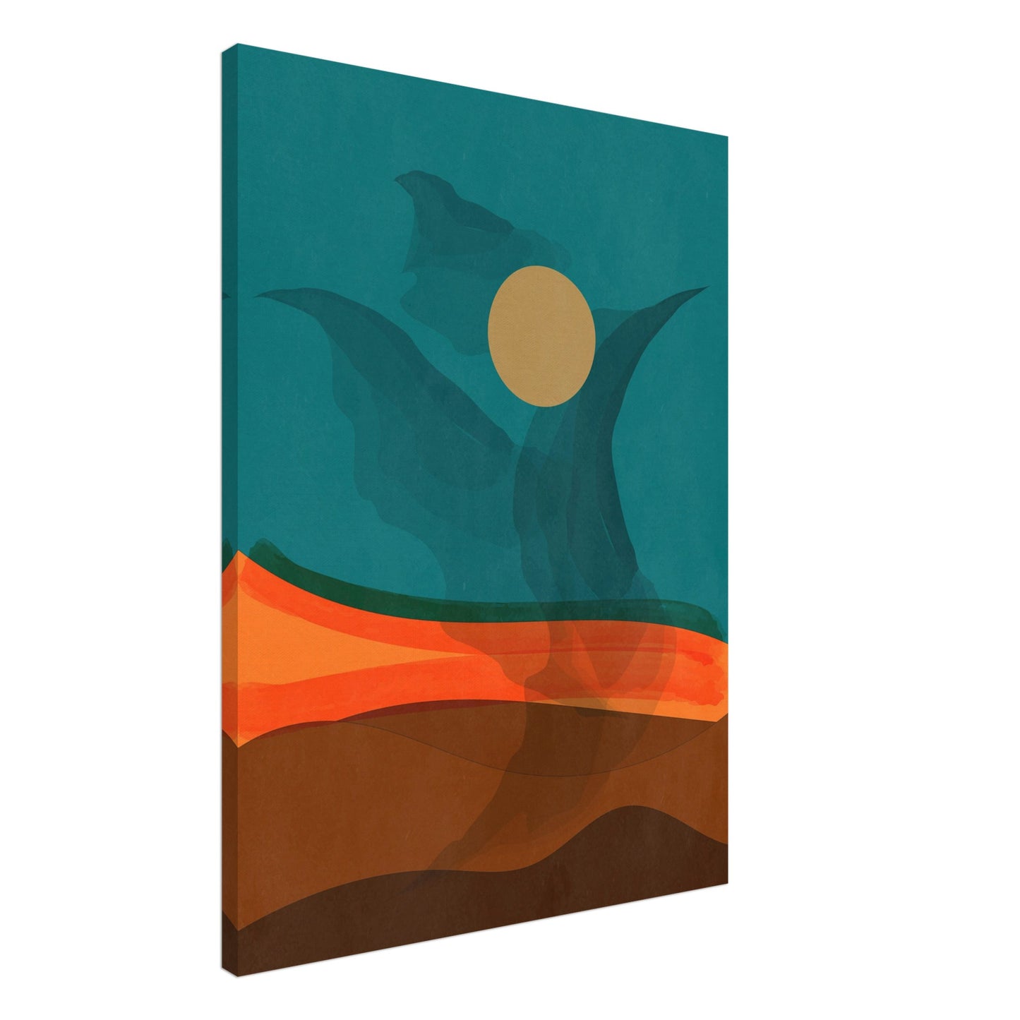 Abstract Phoenix in Mid Century Modern Wall Art Print