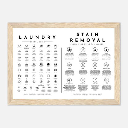 Laundry Guide with Stain Removal Wall art