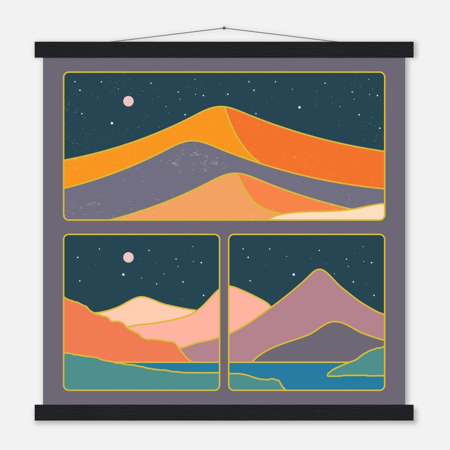 Mid Century Collage Mountains