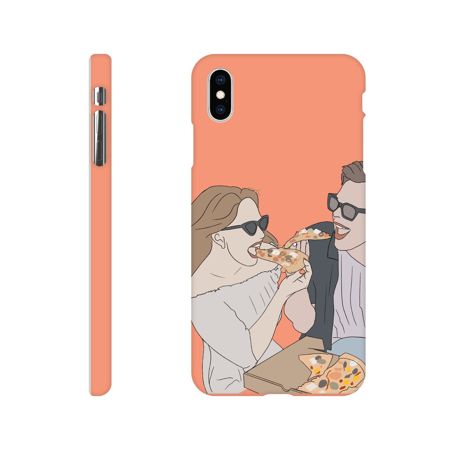 Couple Illustration Faceless Slim Phone Case