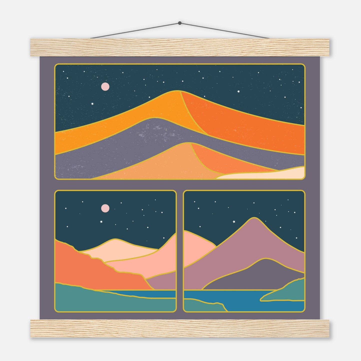 Mid Century Collage Mountains