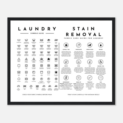 Laundry Guide with Stain Removal Wall art