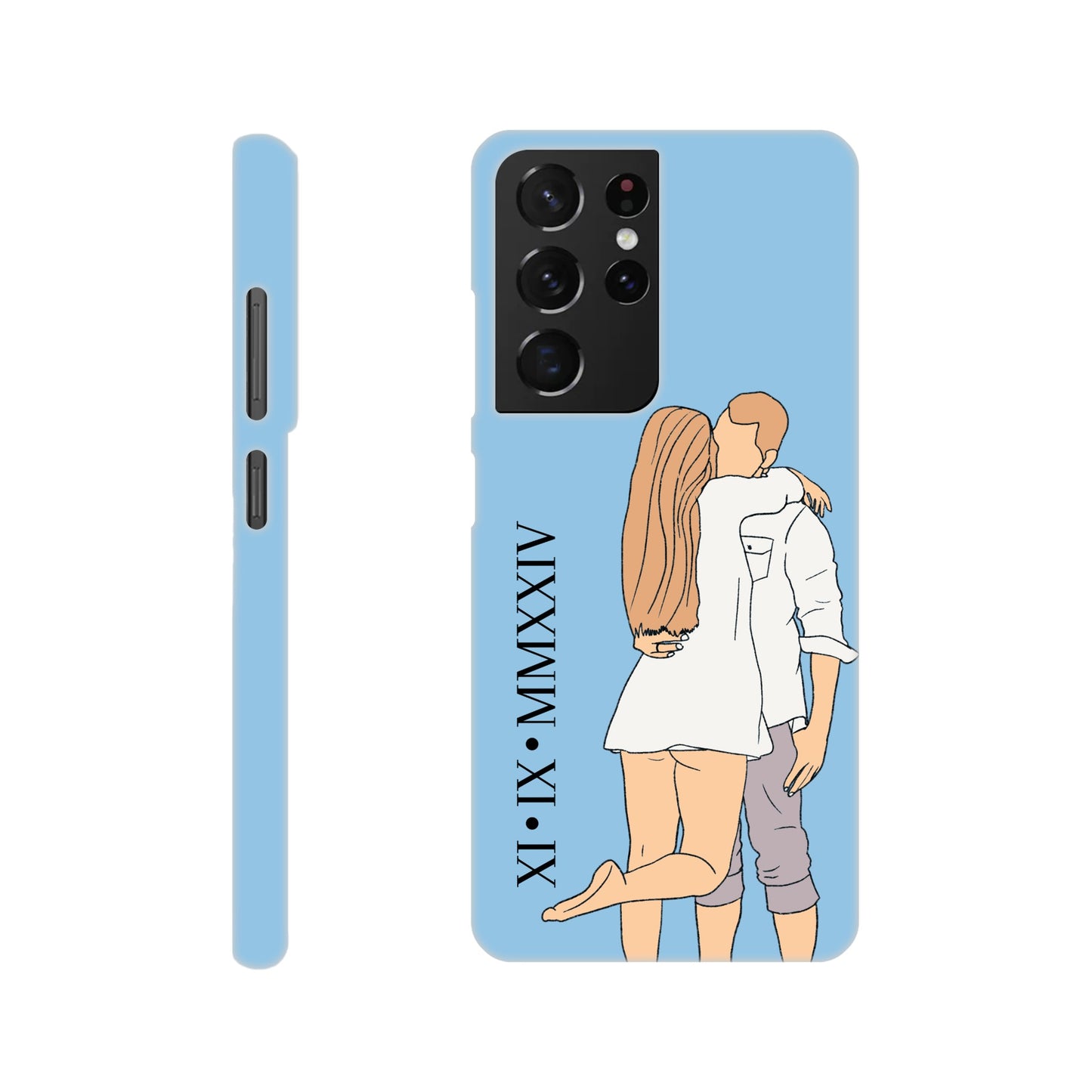 Couple Illustration Faceless Slim Phone Case