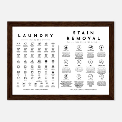 Laundry Guide with Stain Removal Wall art