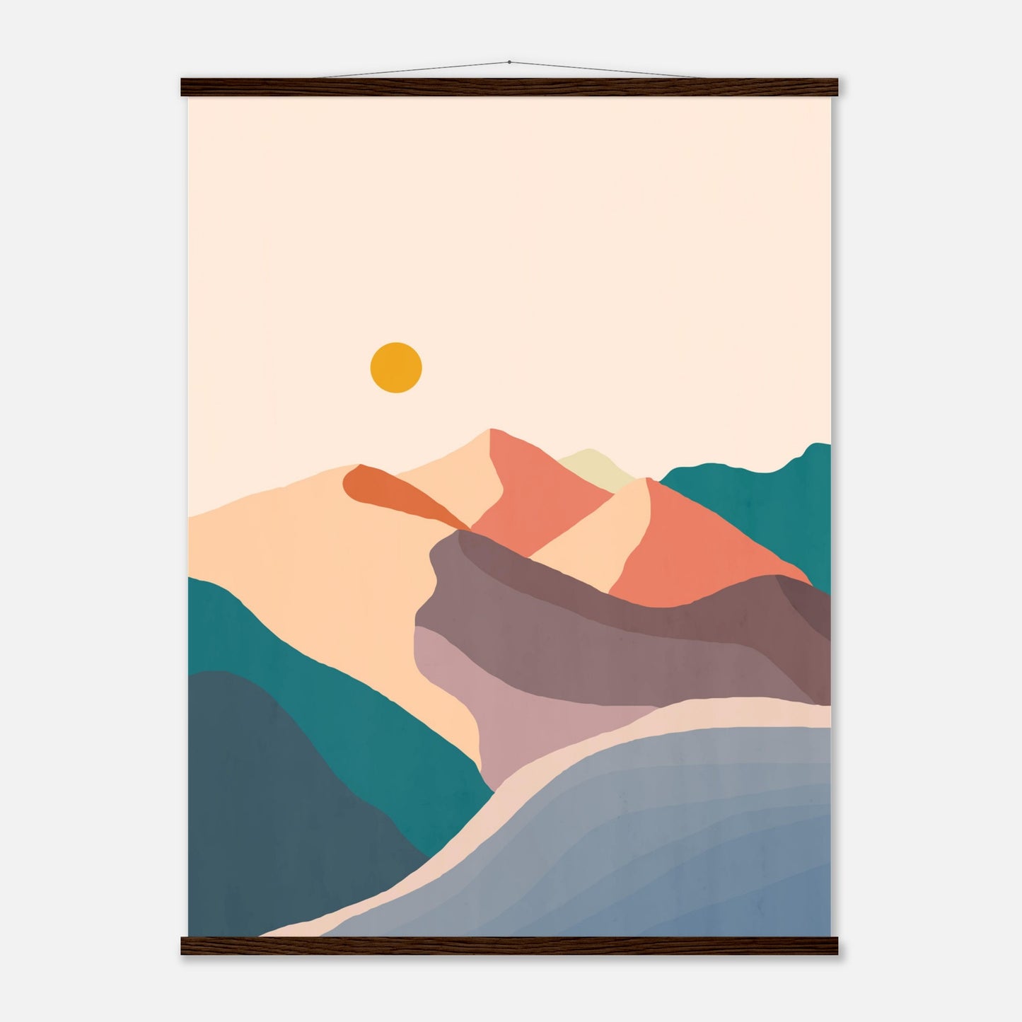 Serenity Mountains Range Wall Art Print