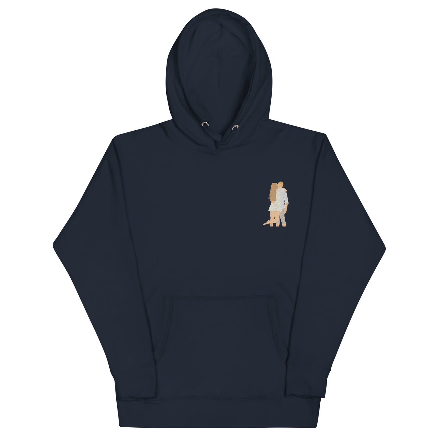 Custom Faceless Portrait Embroidery Unisex Hoodie