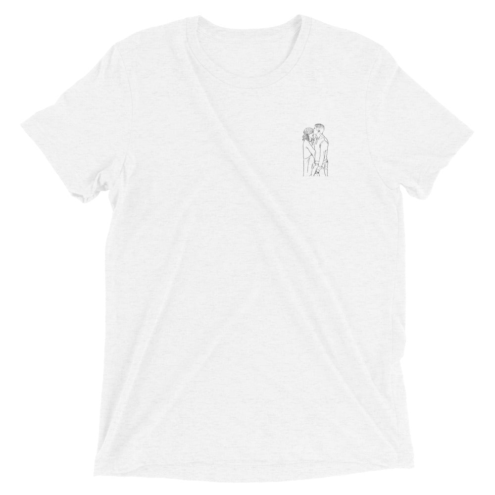 Custom Line Drawing Embroidery Short sleeve t-shirt