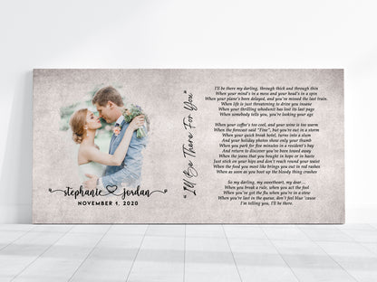 Custom Poem with Portrait Panoramic Canvas Print