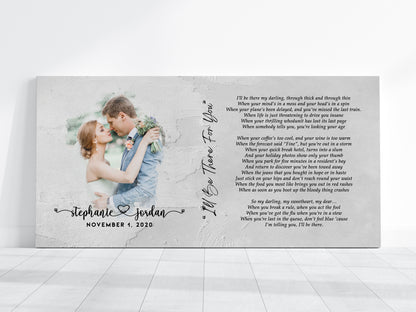 Custom Poem with Portrait Panoramic Canvas Print