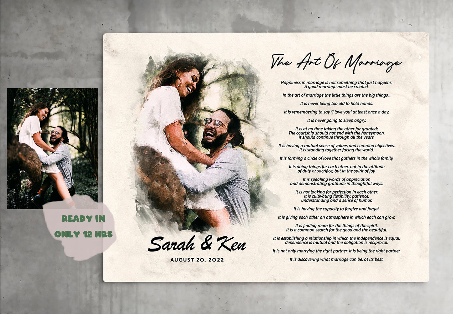 The Art of Marriage with Portrait Photo